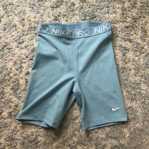 Nike Pro Women's Athletic Shorts in Light Blue